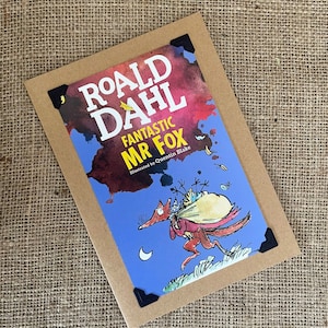 Handgemaakte verjaardag - wenskaart - fantastische Mr Fox - Roald Dahl