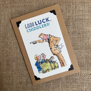 Carte de bonne chance faite à la main - Roald Dahl
