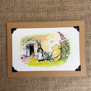 Winnie l'ourson fait à la main anniversaire - carte de voeux