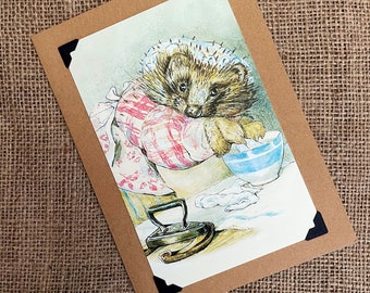 Handmade Greeting Card - Beatrix Potter - Mrs Tiggy-Winkle