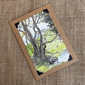 Carte d'anniversaire faite main - Winnie l'ourson