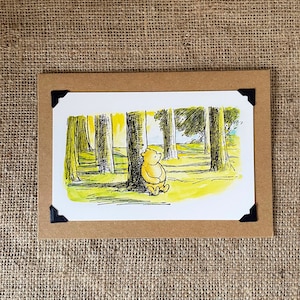 Anniversaire fait main - Carte de vœux - Winnie l'ourson
