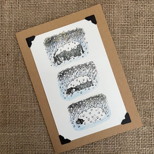 Carte de Noël faite main - Winnie l'ourson
