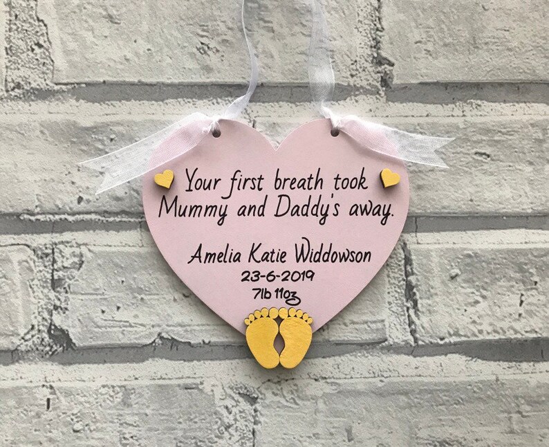 New Baby Announcement / Arrival Gift With Personalised Birth Etsy