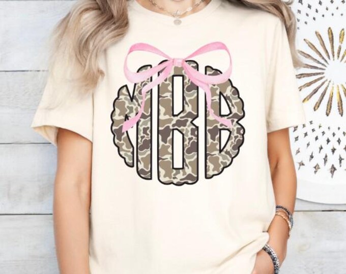 Mbb Camo With Bow Monogram, PNG, Digital Download - Etsy