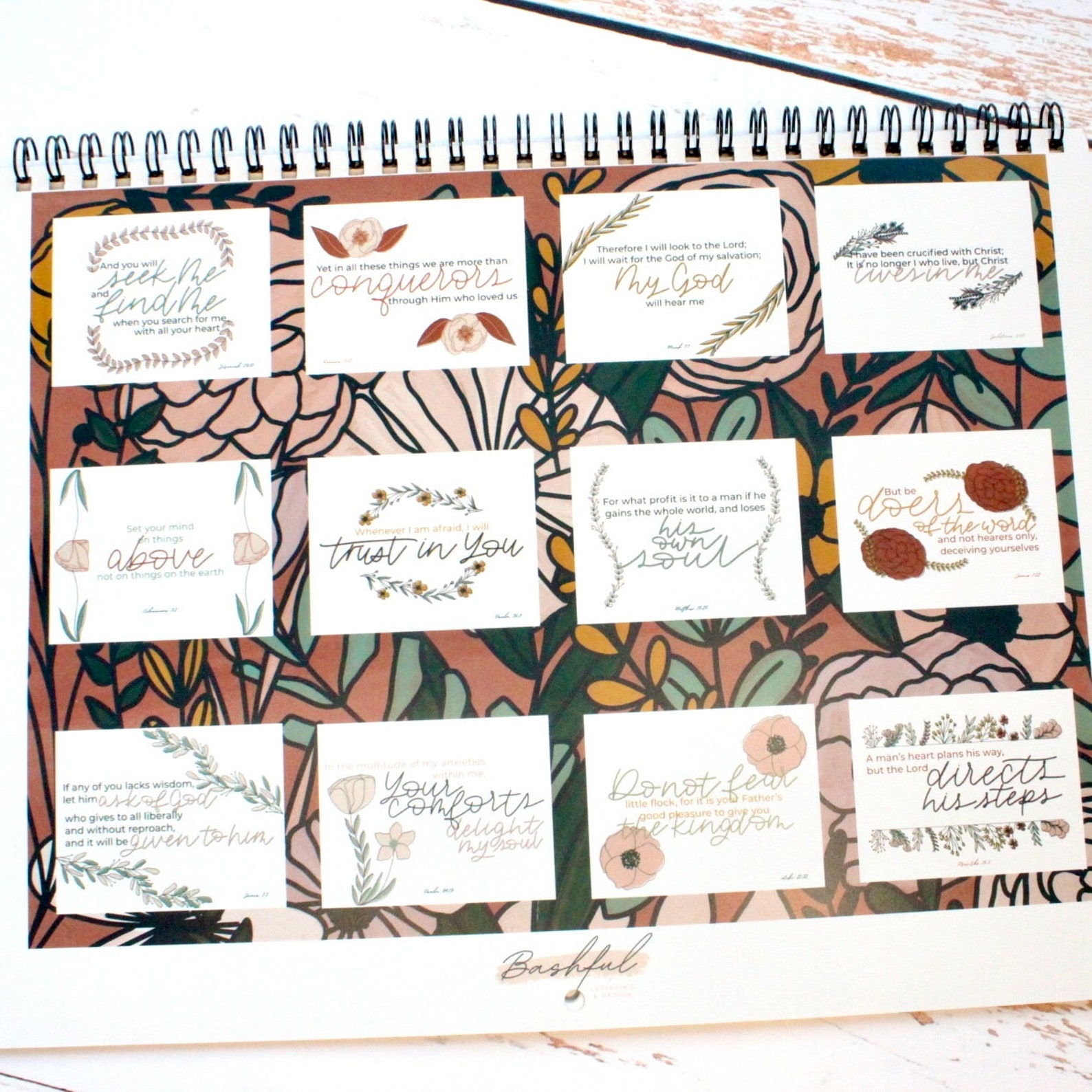 2022 Bible Verse Wall Calendarchristian Calendar 2022hand Etsy