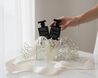 Custom Engraved Perfume Bottle – Personalized Glass Spray Bottle, Bridesmaid Gift, Wedding Favor, Travel Perfume Atomizer, Gift for Her