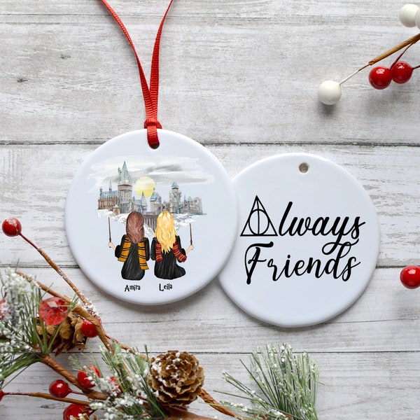 HP Always Friends Ornament, Wizard Ornament, HP Wizard Ornament, Christmas Wizard Ornament, Best Friend Ornament, Christmas Gift