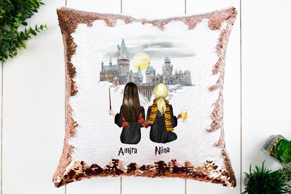 harry potter reversible sequin pillow