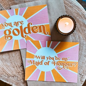 GOLDEN Bridesmaid Proposal Card | Download Wedding Stationery Printable ...