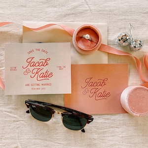 SUGAR PIE Save the Date | Digital Download for Wedding Stationery | Retro Wedding Save the Date | Boho Wedding | Printable