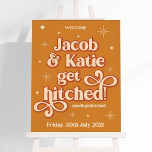 70s CALIFORNIA Wedding Welcome Sign | Digital Download for Wedding | Retro Wedding | Boho Wedding | Printable Wedding Sign