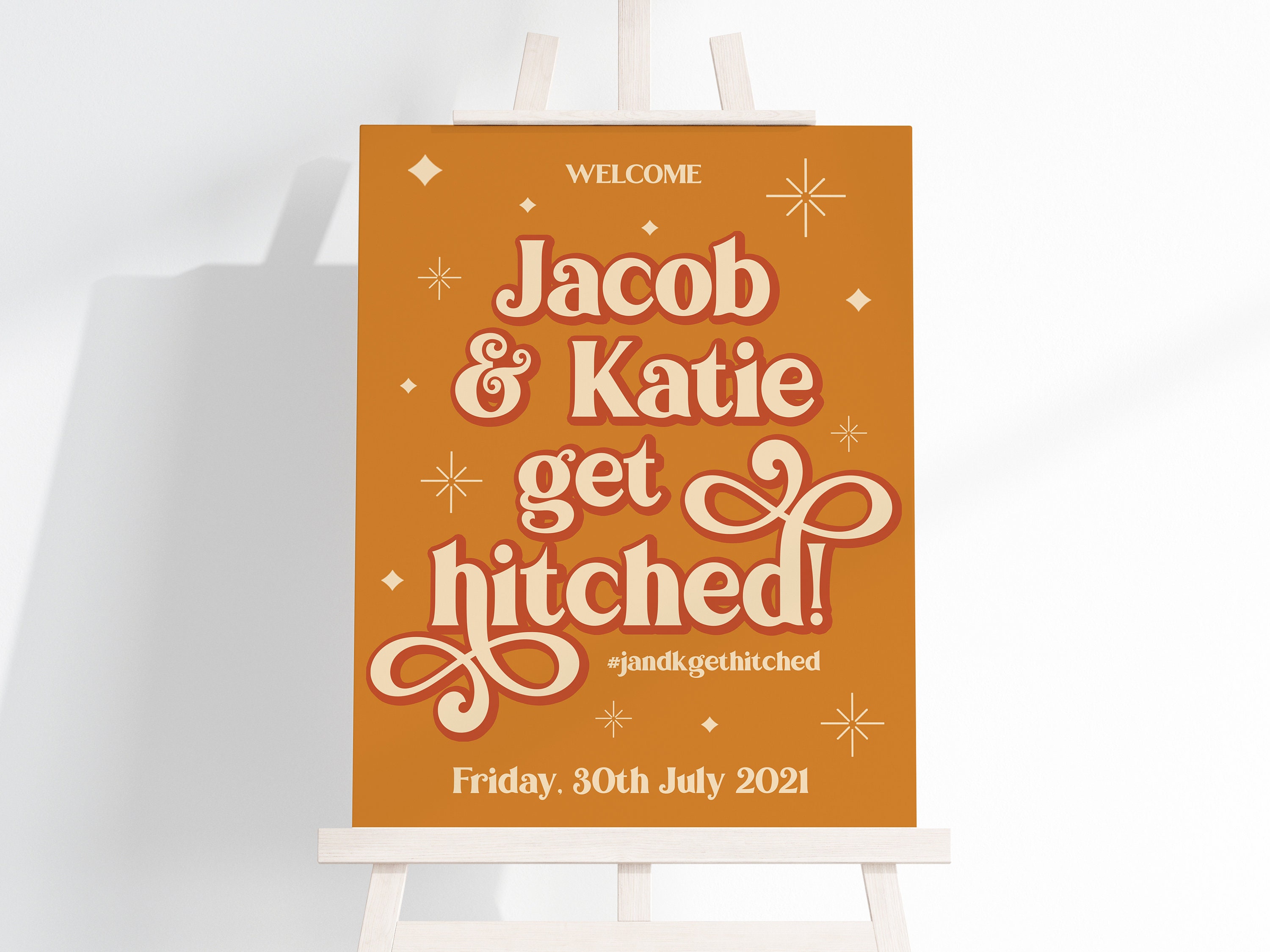 70s CALIFORNIA Wedding Welcome Sign | Digital Download for Wedding | Retro Wedding | Boho Wedding | Printable Wedding Sign