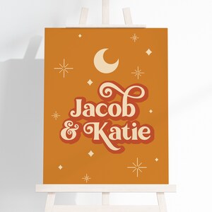 70s CALIFORNIA Couple Sign | Digital Download | Personalised Wall Art | Lover&#39;s Name Print | Print at home wall art | Couple Names