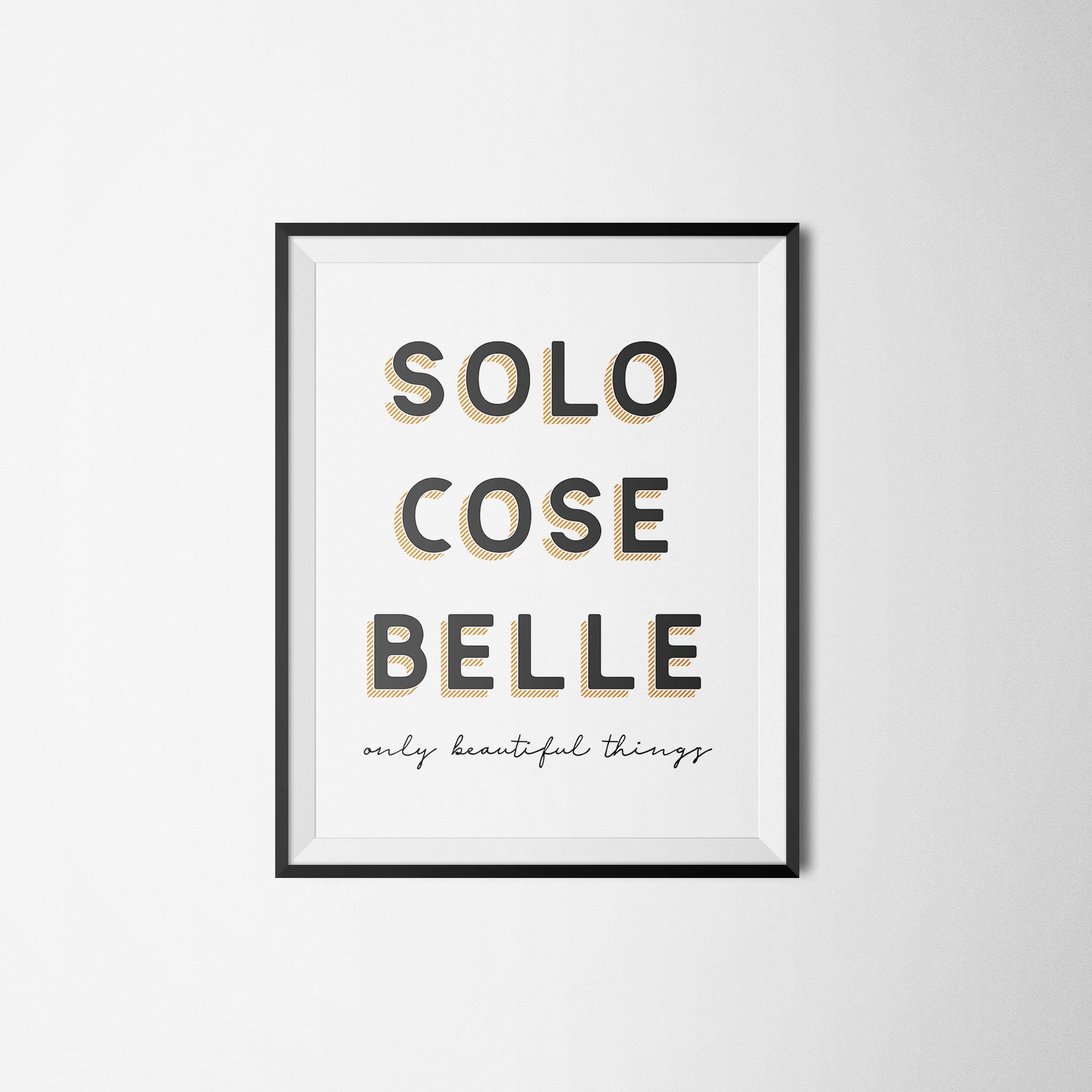 Solo Cose Belle, Solo Belle Cose, Carino Stampa Italiana, Poster in stile  Vintage, Arte Stampabile Ispirazionale, Download Istantaneo -  Italia