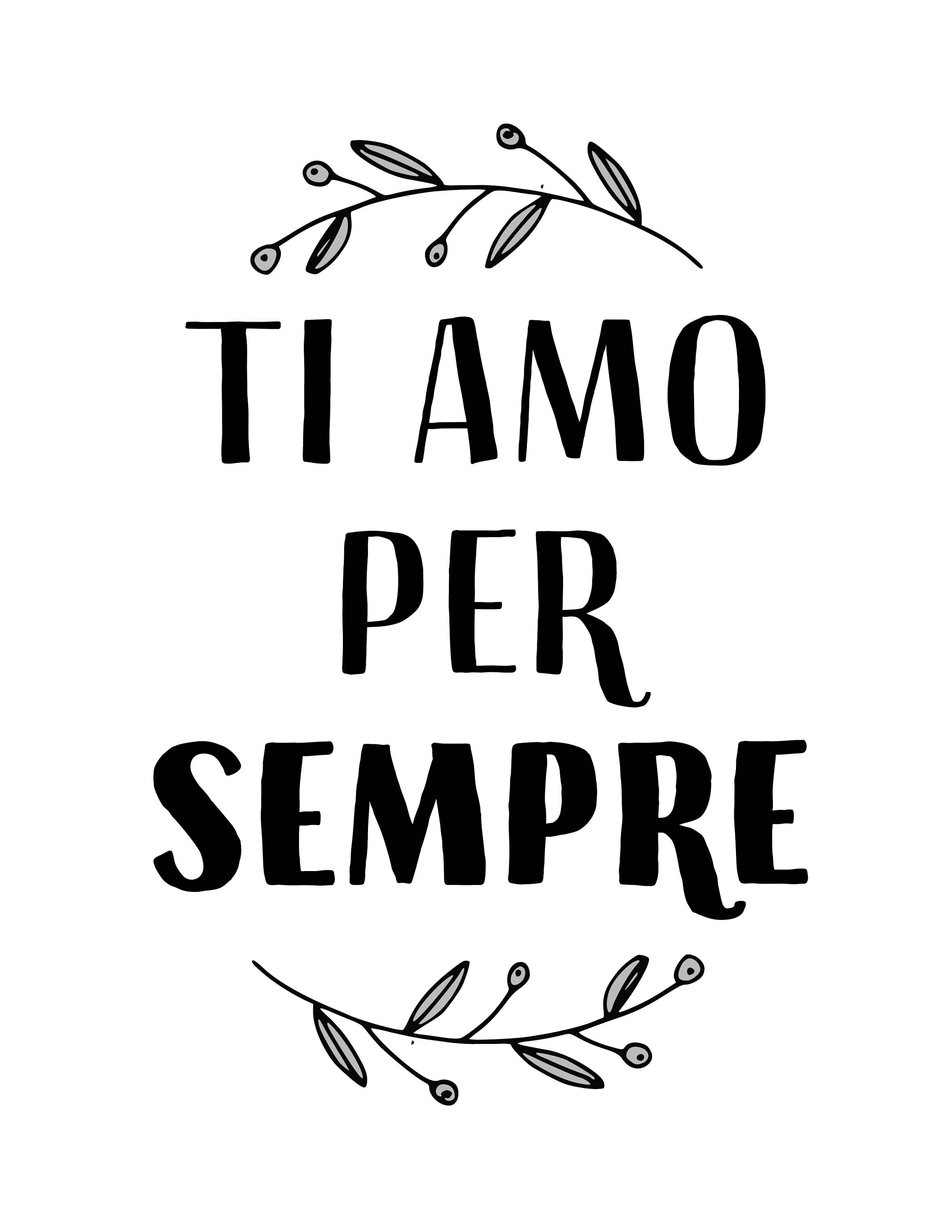 Ti Amo Per Sempre Ich werde immer lieben Sie Valentinstag Etsy.de