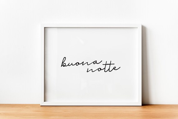 Buenas noches italiano cita impresión / Buonanotte arte - Etsy España Buenas noches italiano cita impresión / Buonanotte arte - Etsy España