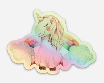 Autocollants licorne, autocollants holographiques, autocollants vinyles, autocollants d’ordinateur portable