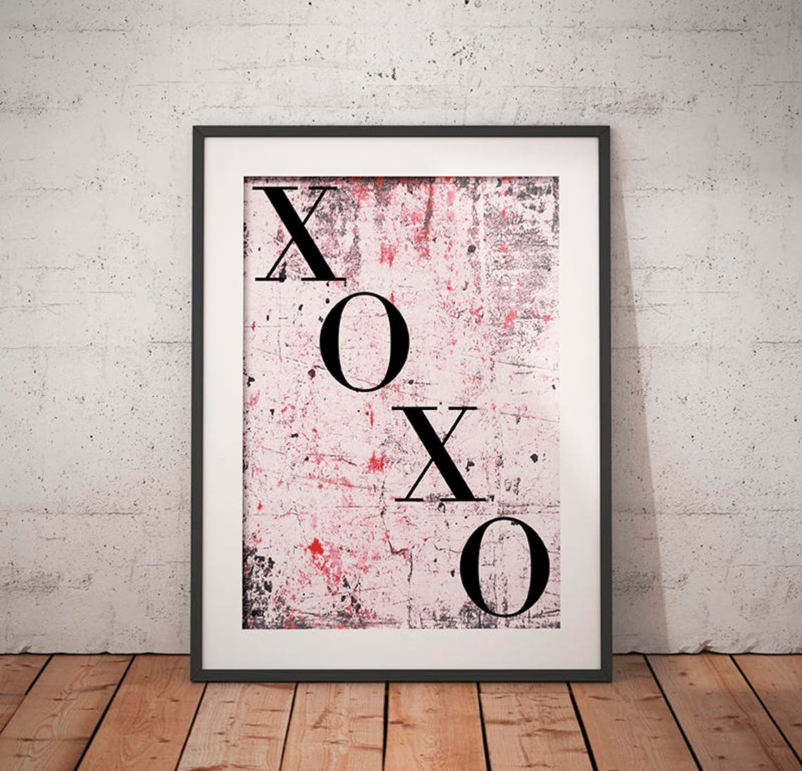 XOXO Wall Art XOXO Print Hugs and Kisses Modern Wall Art Etsy