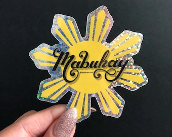 Mabuhay Vinyl Sticker, Tagalog Decal, Philippines, Filipino Stickers