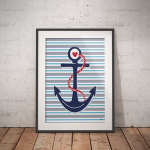 Anchor, Printable Art, Instant Download, New Baby Gift