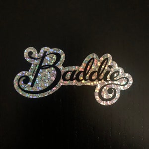 Adesivo Baddie, decalcomanie, adesivi glitterati, regali per gli amici