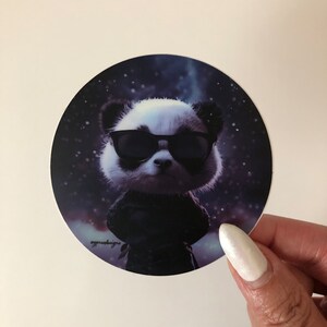 Panda Sticker, Vinyl Sticker, AI Art, Panda Gifts