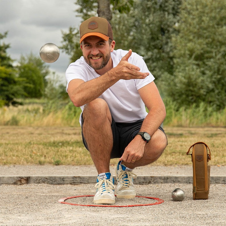 Sacoche de pétanque à personnalise JACK, sacoche à boules personnalisable Gravure sur cuir image 4