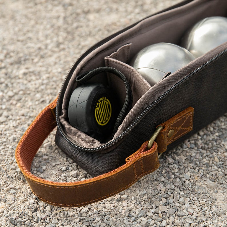 Sacoche de pétanque à personnalise JACK, sacoche à boules personnalisable Gravure sur cuir image 8