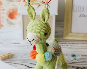 Cute knitted lama for children,handmade toy lama for a gift,crochet lama for him and her,cool knitted lama crochet lama toy for birthday