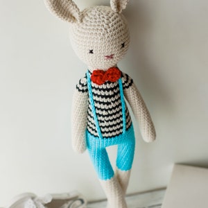 Häkeln Sie Hasen Spielzeug, Häkeln Sie Kaninchen, Amigurumi Kaninchen Spielzeug, Amigurumi Kaninchen, handgemachtes Kaninchen Spielzeug Bild 7