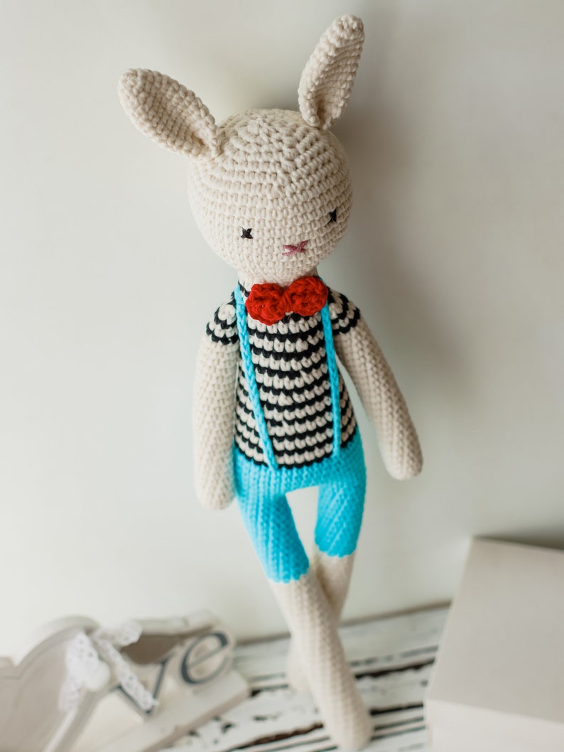 Jouet de lapin au crochet, lapin au crochet, jouet de lapin amigurumi, lapin amigurumi, jouet de lapin fait à la main, lapin fait à la main, lapin en peluche, lapin jouet, lapin image 7