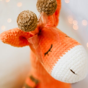 Knitted giraffe for a gift knitted toy giraffe for children big giraffe toy cool knitted giraffe crochet giraffe toy eco knitted giraffe zdjęcie 6