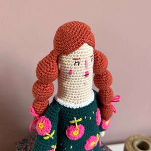 Crochet doll Teacher Miss Gladis Doll Customizable Knitted Toy, Perfect Educational Gift for Children, Artisan Soft Yarn Collectible image 10