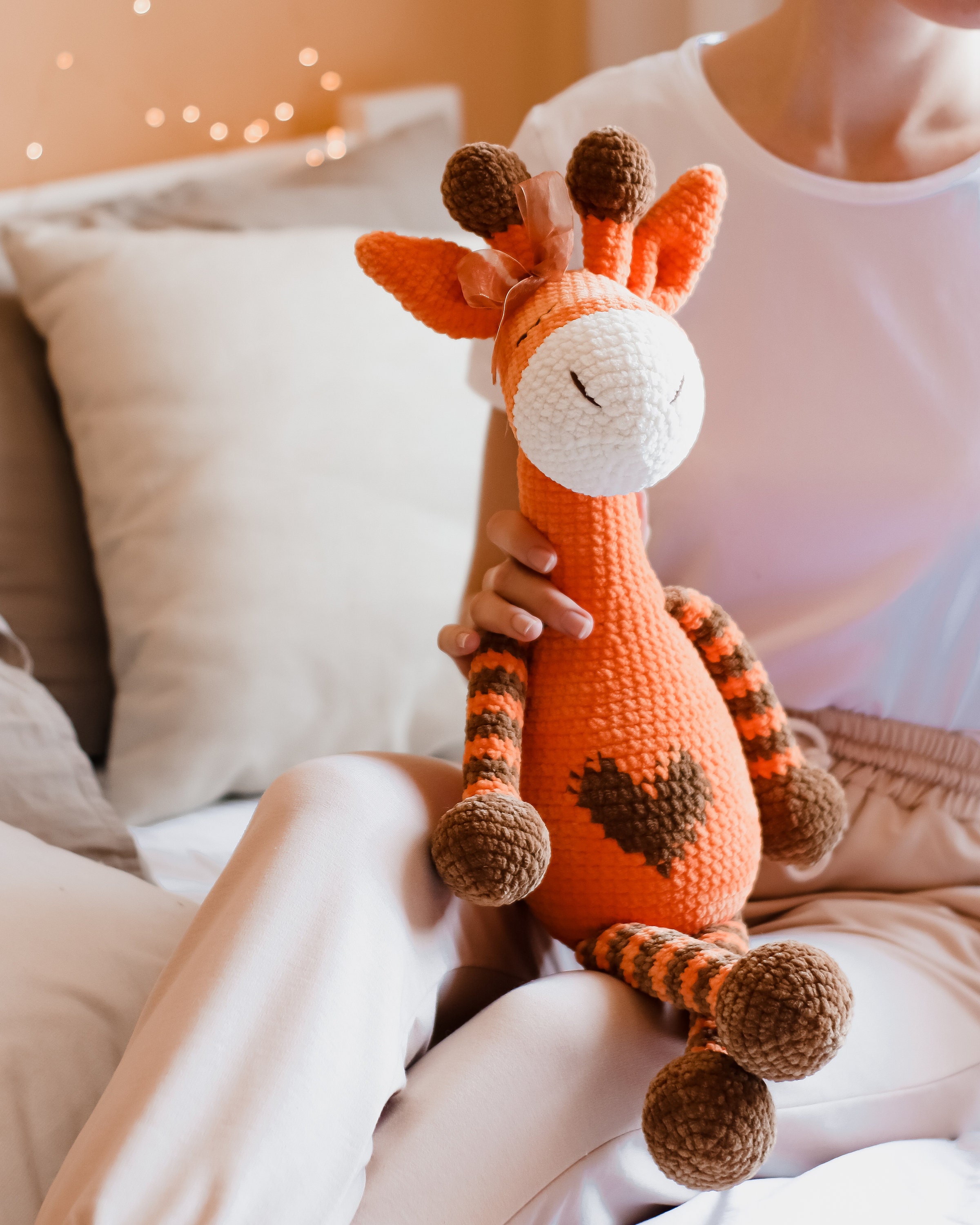 Knitted Giraffe for a Gift Knitted Toy Giraffe for Children Etsy UK