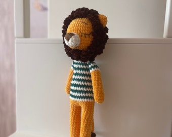 Crochet mignon un lion pour les enfants jouet fait à la main un lion pour un cadeau crochet un lion jouet cool tricoté un lion tricoté un lion pour anniversaire lion doux