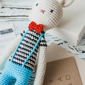 Jouet de lapin au crochet, lapin au crochet, jouet de lapin amigurumi, lapin amigurumi, jouet de lapin fait à la main, lapin fait à la main, lapin en peluche, lapin jouet, lapin image 2