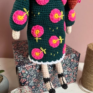 Crochet doll Teacher Miss Gladis Doll Customizable Knitted Toy, Perfect Educational Gift for Children, Artisan Soft Yarn Collectible image 7