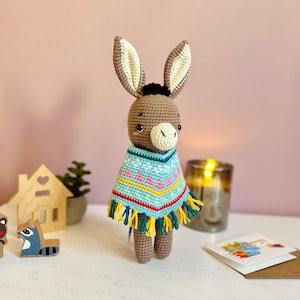 Crochet donkey toy,amigurumi donkey toy,handmade donkey toy,donkey plush toy,stuffed donkey,knitted donkey toy,donkey amigurumi,toy donkey