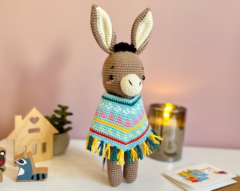 Crochet donkey toy,amigurumi donkey toy,handmade donkey toy,donkey plush toy,stuffed donkey,knitted donkey toy,donkey amigurumi,toy donkey