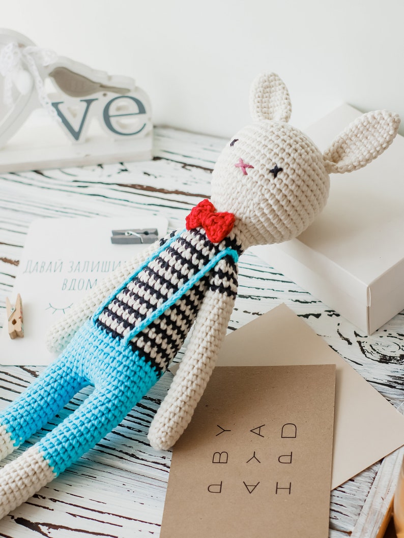 Jouet de lapin au crochet, lapin au crochet, jouet de lapin amigurumi, lapin amigurumi, jouet de lapin fait à la main, lapin fait à la main, lapin en peluche, lapin jouet, lapin image 4