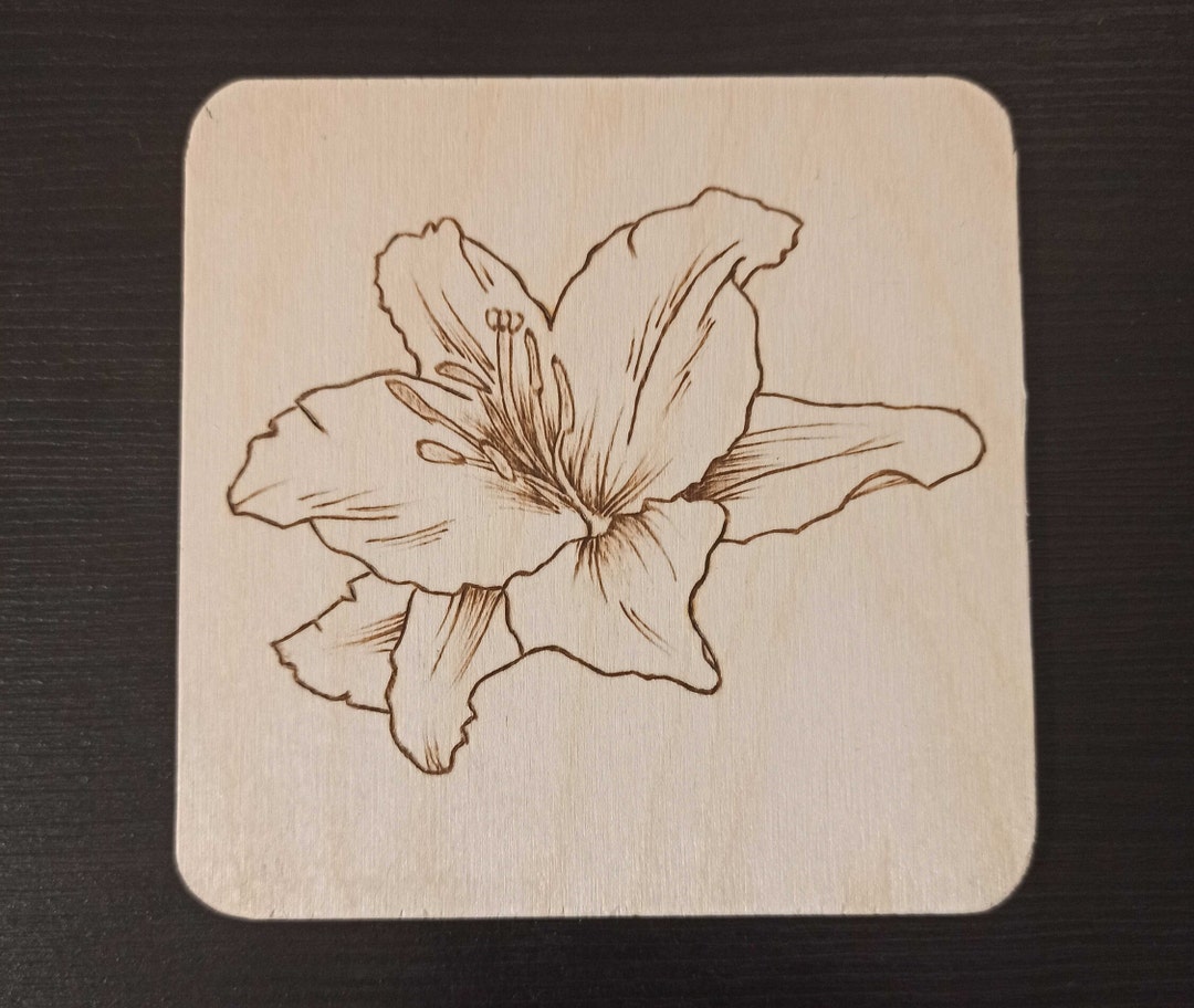Hand-burned Cup Coasters. Wood Burning, Pyrography - Etsy Sweden