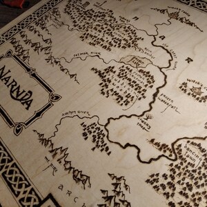 Hand-burned Map of Narnia. Wood Burning, Pyrography - Etsy