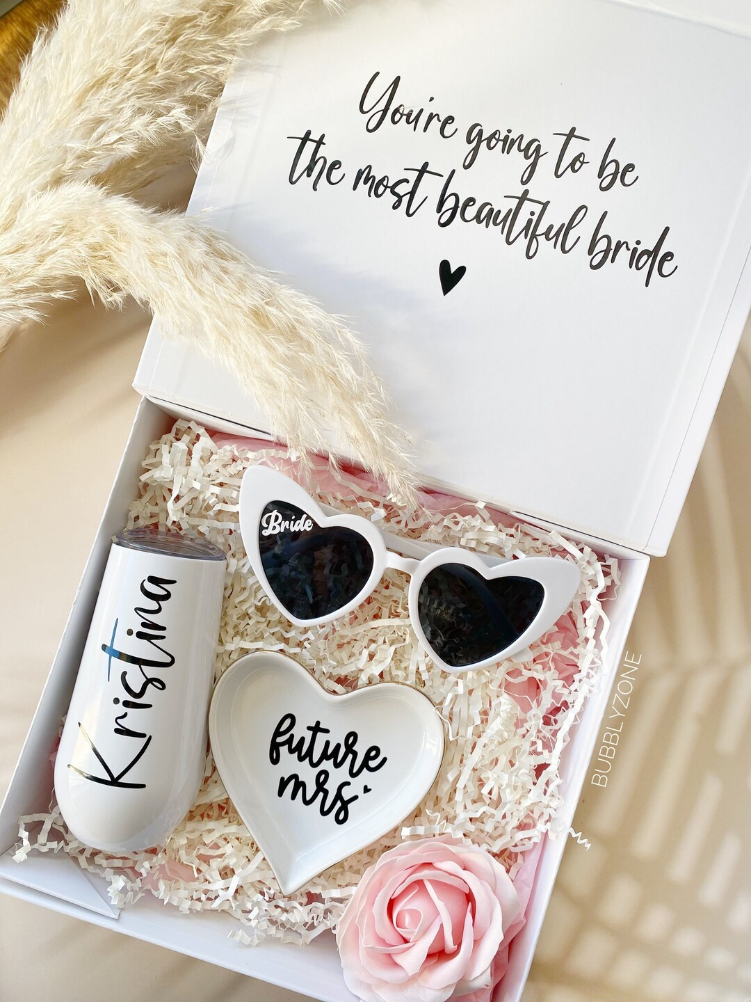 Future Mrs, Bride to Be Engagement Gift Hamper Box/ Bridal Custom Gift ...