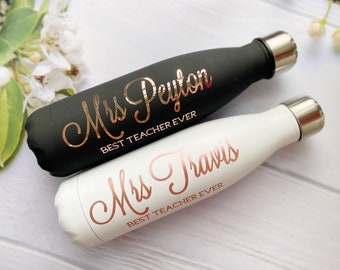 Personalisierte Trinkflasche 500ml / Geschenke für Lehrer