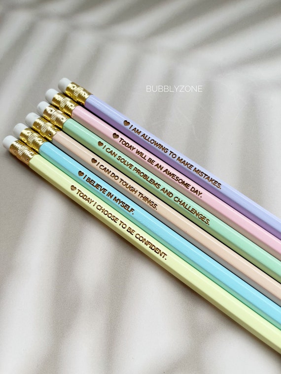 Personalised Laser Engraved Pencils/ Affirmation Pencils/ Teachers Pencils/ Kids  Pencils -  Sweden