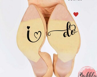 Wedding Shoes Sticker Decals/Bride and Groom Wedding Shoes Decoration/Couple Names/ at bottom of Bridal shoes