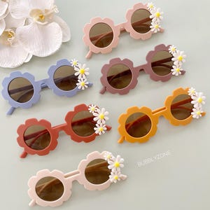 Kids Flower shaped Sunglasses/ Easter Gift/ Toddlers Sunglasses/ Flower Girls Costume/ Childrens Sunglasses/ Summer Accessories