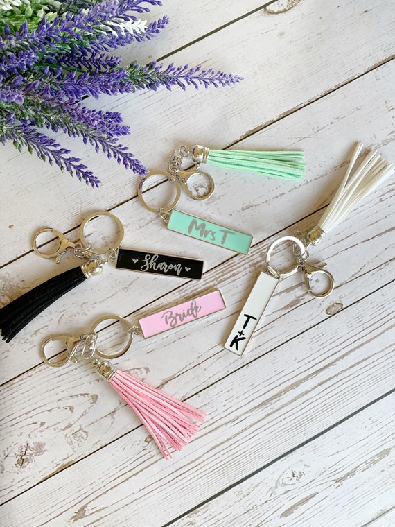 Personalised tassel deals keyring