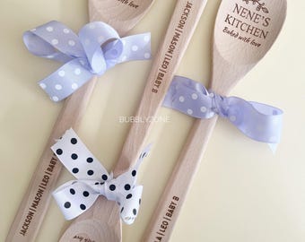 Personalized Engraved Wooden Spoon, Mother's Day Gift